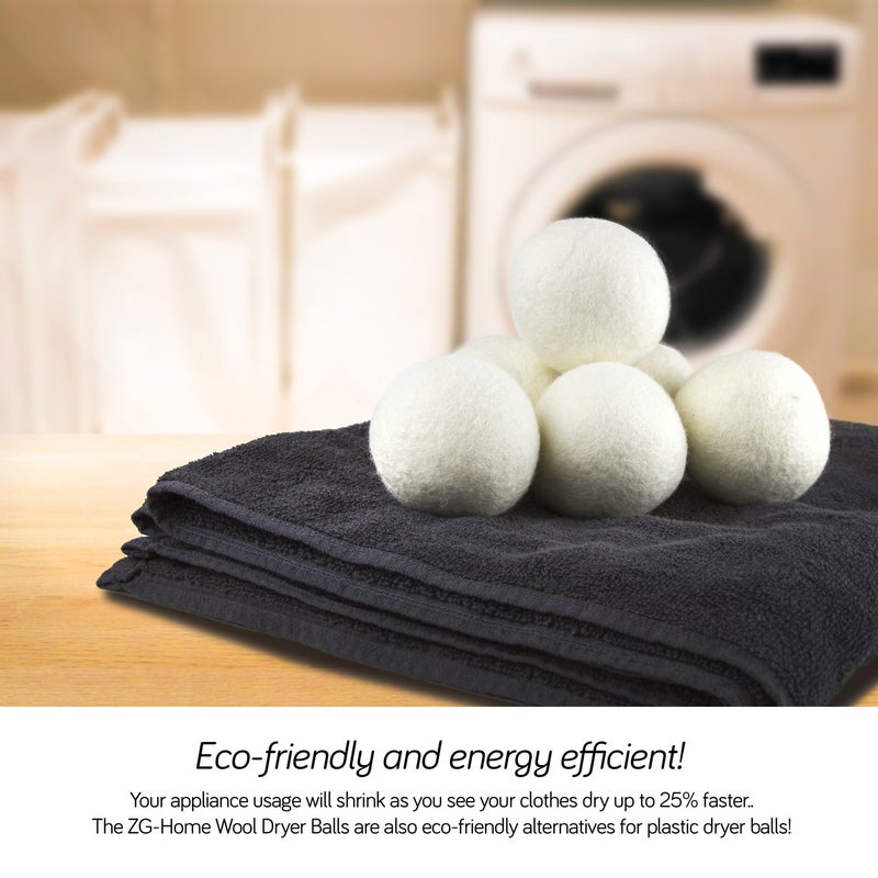 SnugPad (Upgraded) SnugPad XL Size Wool Dryer Balls Natural Fabric Softener & 100% Organic Premium New Zealand Wool, Reduce Wrinkles & Save Time, Baby Safe & Hypoallergenic, White 6Count - Image 3